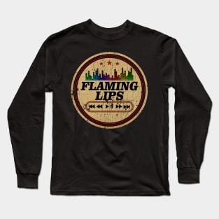 Graphic The Flaming Lips Name Retro Distressed Cassette Tape Vintage Long Sleeve T-Shirt